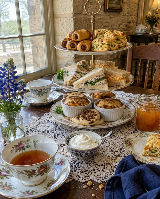 Hill Country Tea Service afternoon tea at Blue Thistle Tea Haus, Fredericksburg TX