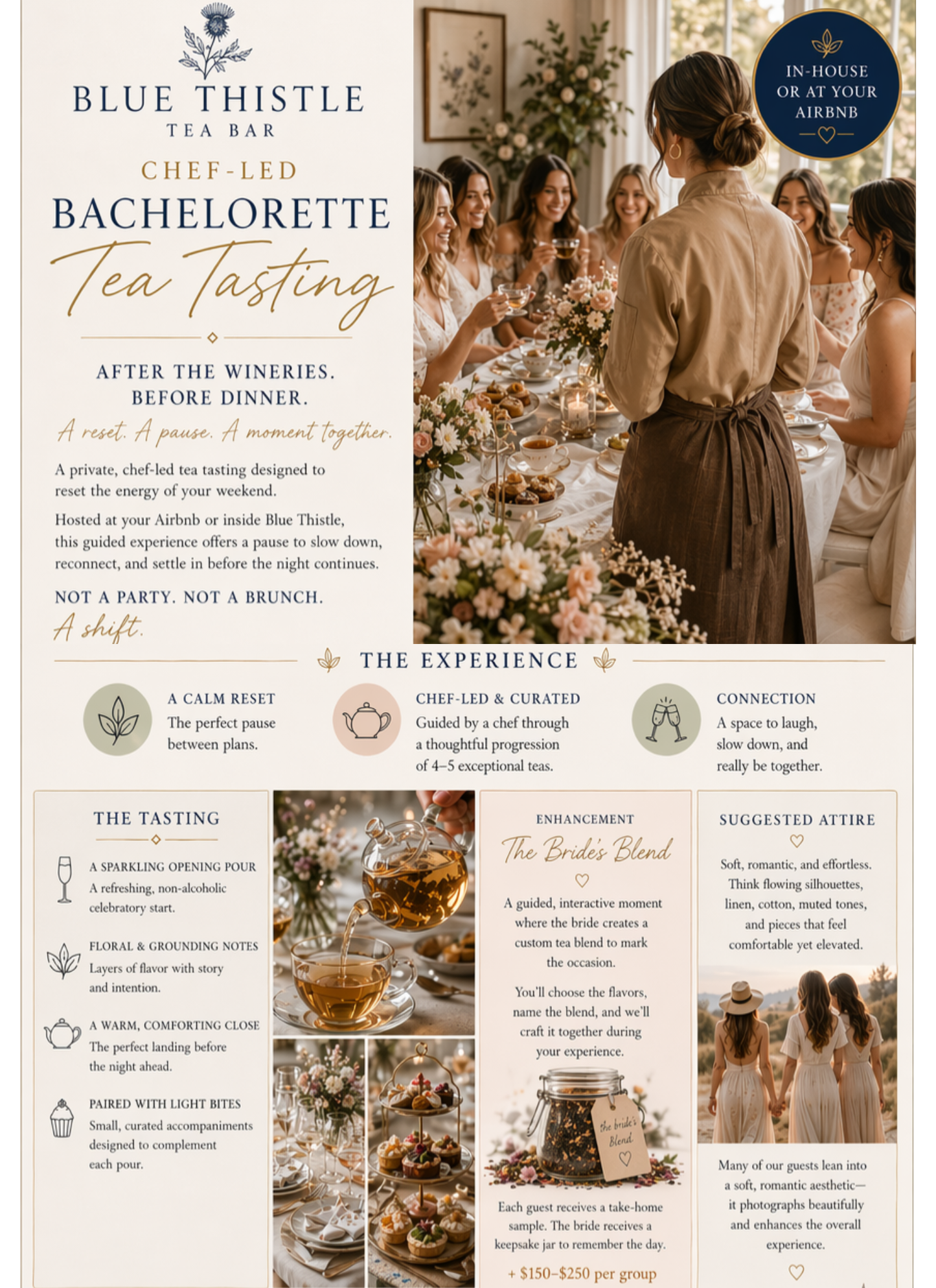 Chef-Led Bachelorette Tea Tasting Experience