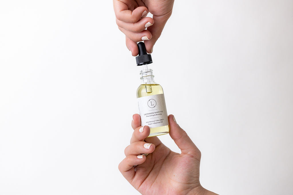 CBD Lavender Body Oil with CBD, Natural Moisturizing Body Oil (THC free)