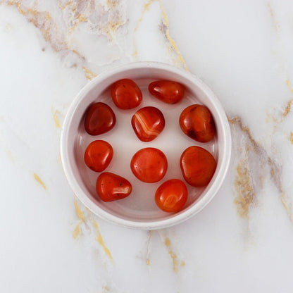 Carnelian rolled stone