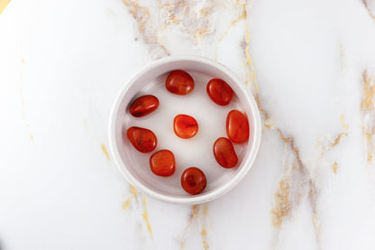 Carnelian rolled stone