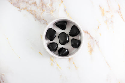 Silver Obsidian rolled stone