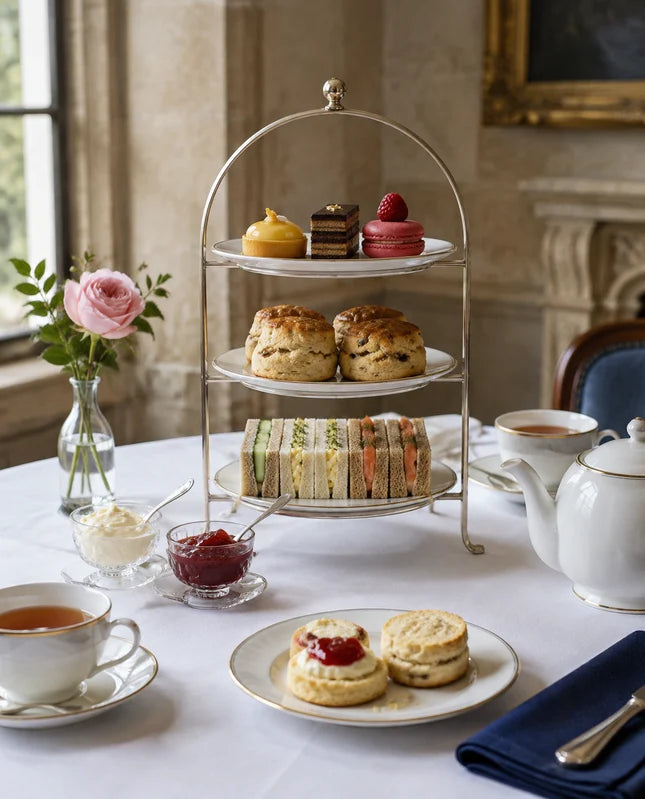 The Classic Tea afternoon tea service at Blue Thistle Tea Haus, Fredericksburg TX